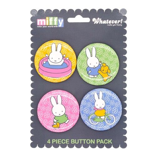 WEB EXCLUSIVE Miffy 4 Piece Button Pack