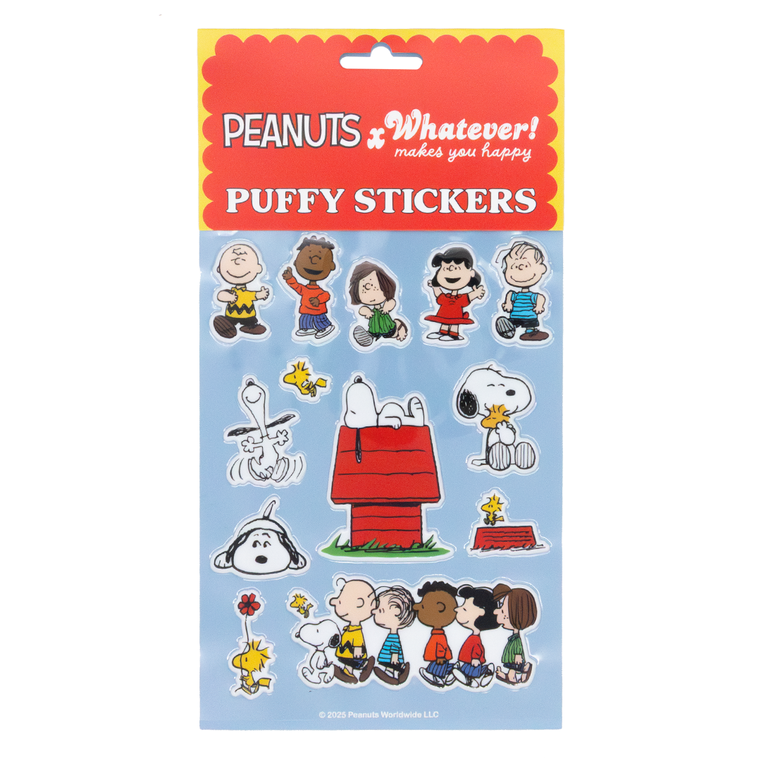 WEB EXCLUSIVE Peanuts 75th Anniversary Whole Gang Puffy Sticker Sheet