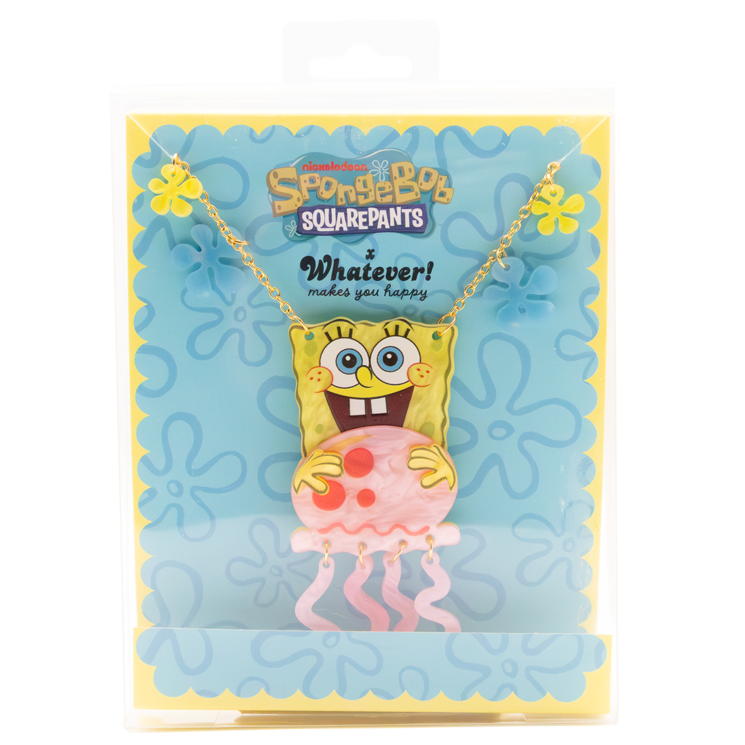 Spongebob & Jellyfish Layered Acrylic Charm Necklace