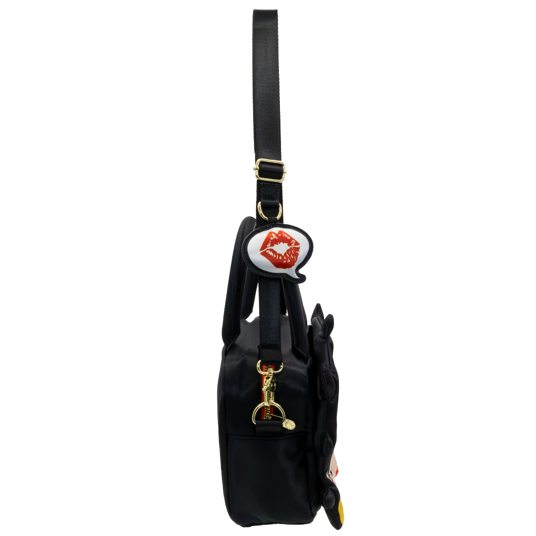Betty Boop Head Crossbody Bag
