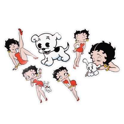 WEB EXCLUSIVE Betty Boop & Pudgy 6-Piece Sticker Pack