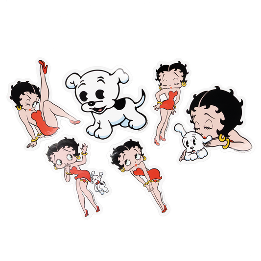WEB EXCLUSIVE Betty Boop & Pudgy 6-Piece Sticker Pack