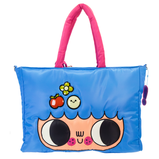 Burger Babie Nylon Padded Check Tote Bag