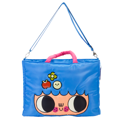 Burger Babie Nylon Padded Check Tote Bag
