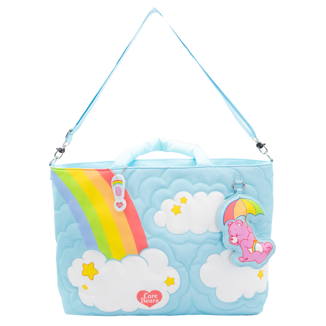 Care Bears and Clouds Quilted Nylon Tote Bag