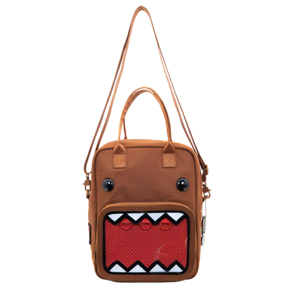 Domo Convertible ITA Square Backpack with Bag Charm
