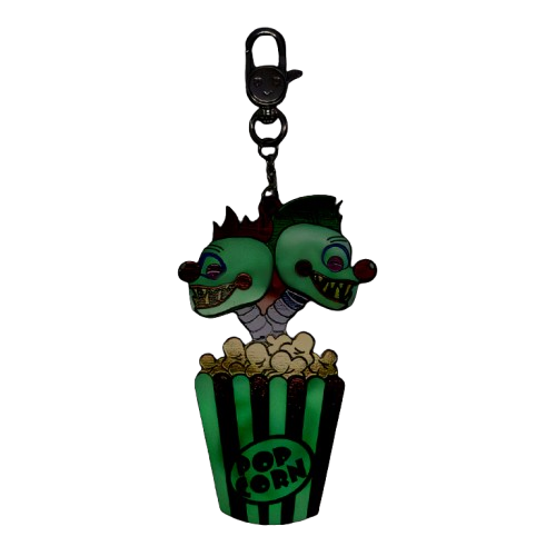 WEB EXCLUSIVE Killer Klowns From Outer Space 5" Layered Acrylic Double Headed Klown Bag Charm