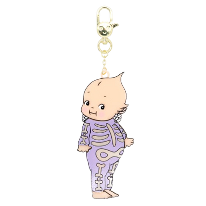 WEB EXCLUSIVE Kewpie Glow In The Dark Skelebaby Layered Acrylic Bag Charm