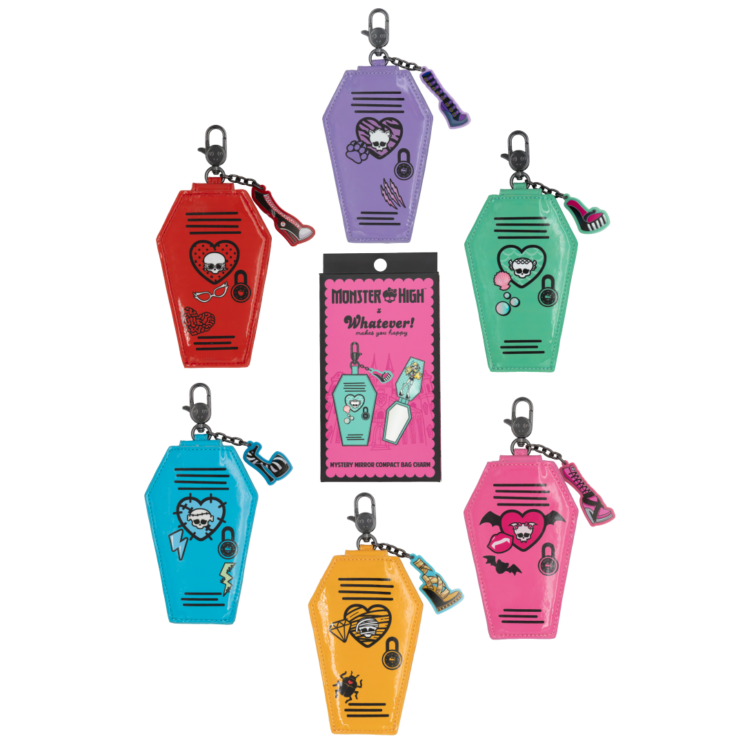 Whatever! Makes You Happy X Monster High Mystery Box Compact Mirror Lockers Bag Charms (PDQ 12)