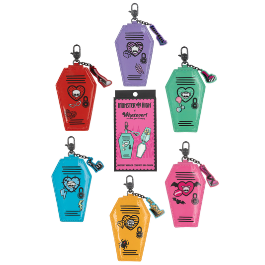 Whatever! Makes You Happy X Monster High Mystery Box Compact Mirror Lockers Bag Charms (PDQ 12)