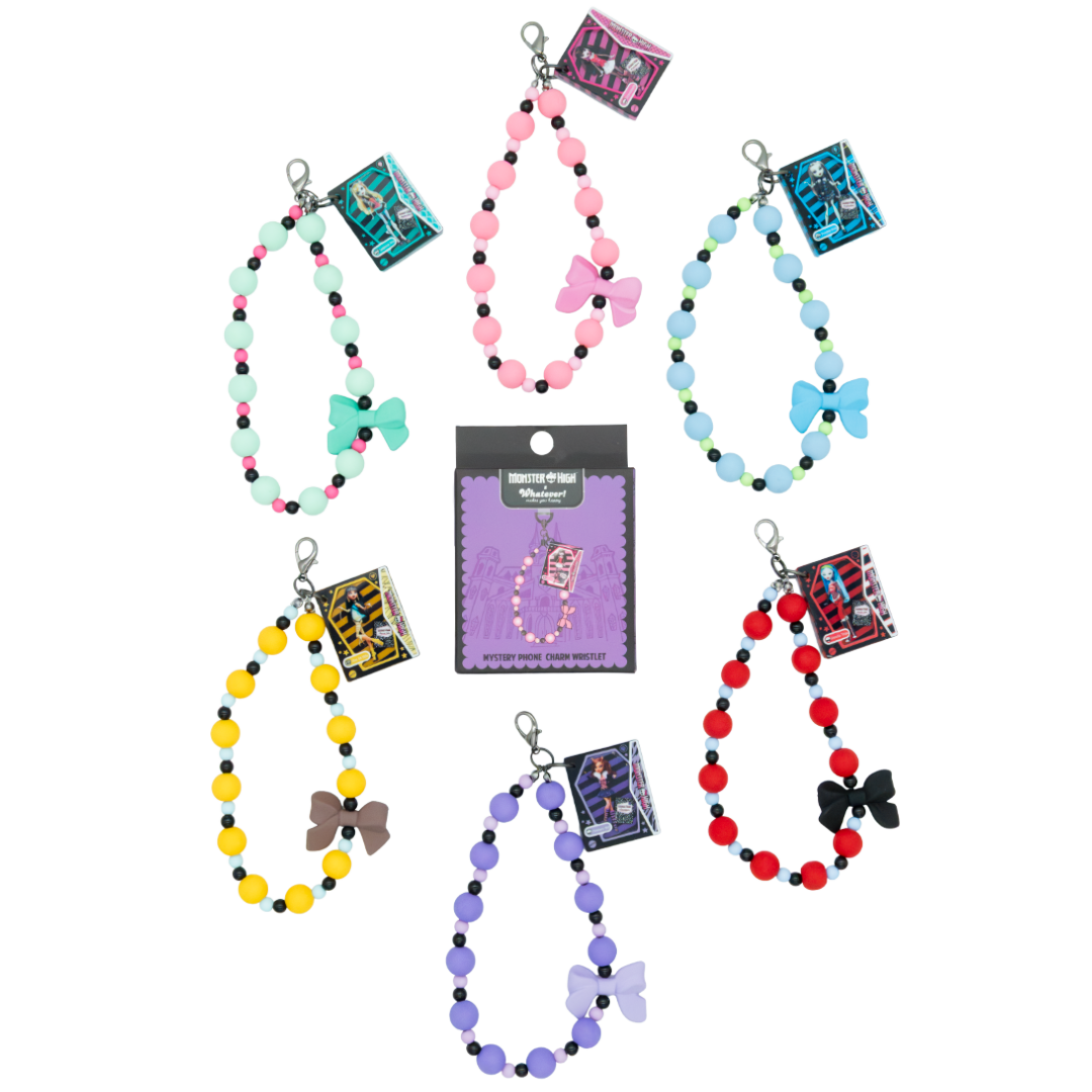 Whatever! Makes You Happy X Monster High Mystery Box Beaded Toy Box Phone Charms (PDQ 12)