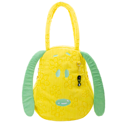 Peanuts Sherbet Spring Snoopy Head Oversized Corduroy Tote Bag