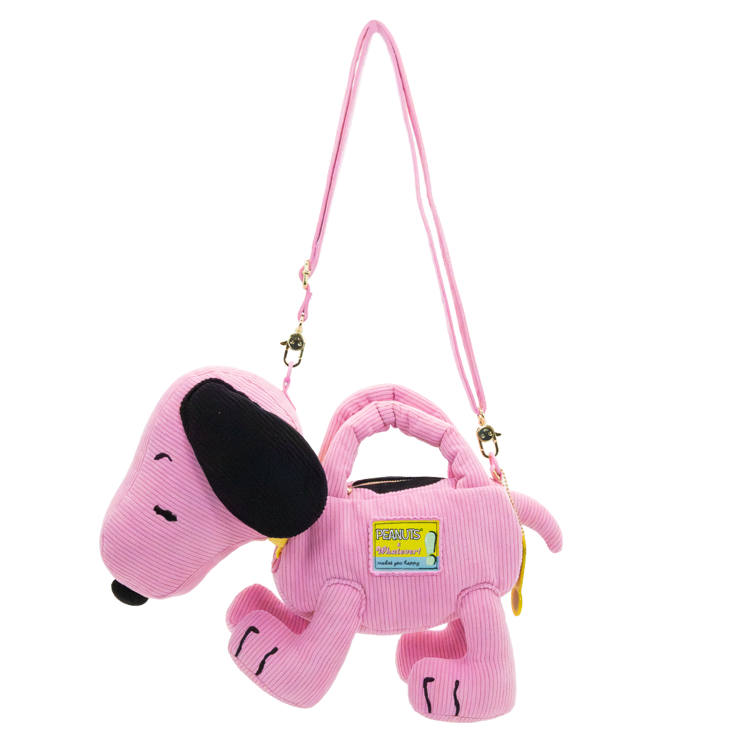 Peanuts Sherbet Spring Snoopy Figural Corduroy Crossbody Bag