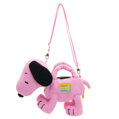 Peanuts Sherbet Spring Snoopy Figural Corduroy Crossbody Bag