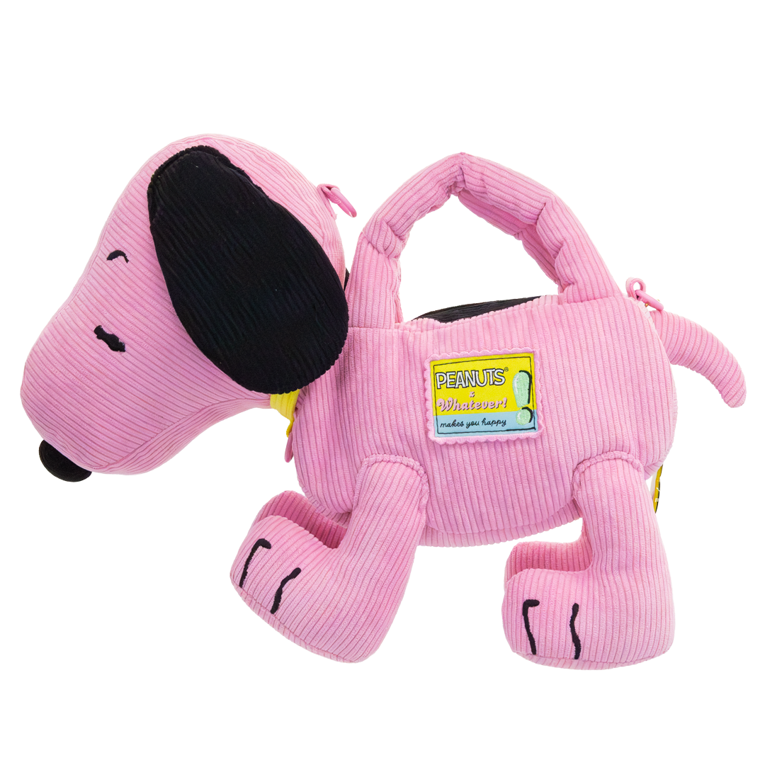 Peanuts Sherbet Spring Snoopy Figural Corduroy Crossbody Bag