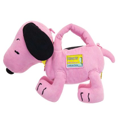 Peanuts Sherbet Spring Snoopy Figural Corduroy Crossbody Bag