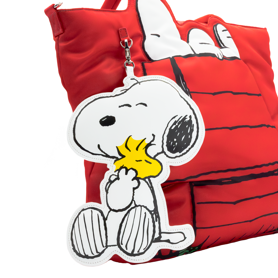WEB EXCLUSIVE Peanuts 75th Anniversary Snoopy & Woodstock Oversized Padded Bag Charm