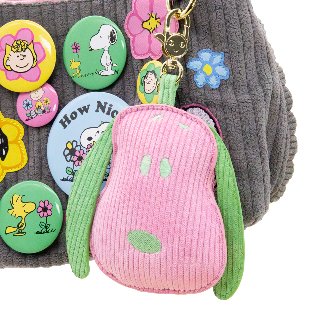 Peanuts Sherbet Spring Mystery Box Snoopy Head Padded Corduroy Bag Charms