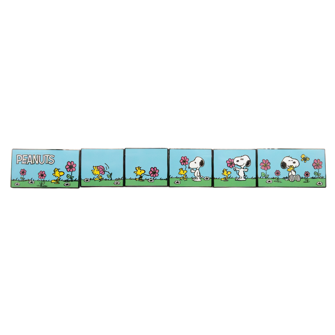 Peanuts Sherbet Spring Mystery Box Comic Strip Puzzle Enamel Pins
