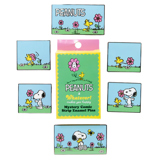 Peanuts Sherbet Spring Mystery Box Comic Strip Puzzle Enamel Pins