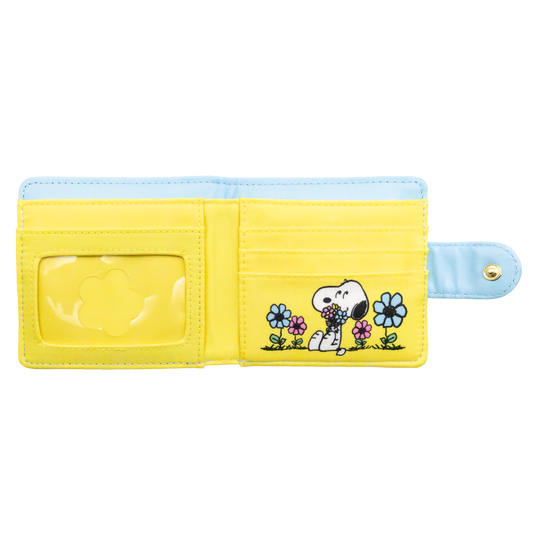 Peanuts Sherbet Spring Padded Nylon Bi-Fold Wallet
