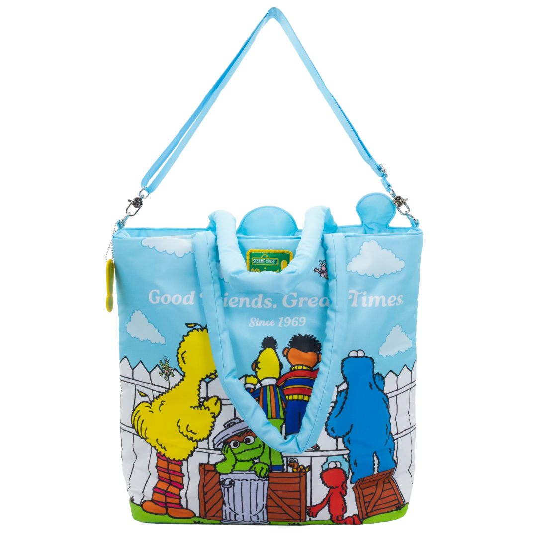 Whatever! Makes You Happy X Sesame Street Good Friends Great Times Oversized Tote Bag