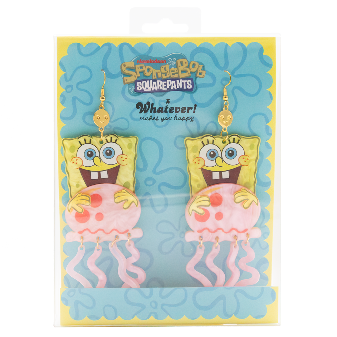 Spongebob & Jellyfish Layered Acrylic Earrings