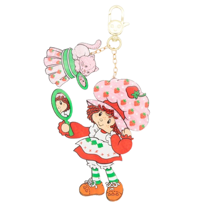 WEB EXCLUSIVE Strawberry Shortcake™ 5" Layered Acrylic Bag Charm w/ Custard Charm
